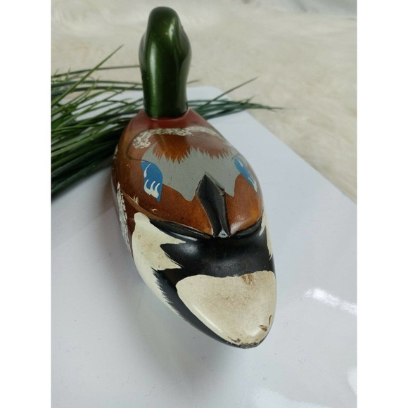Wooden Duck Decoy Hand Painted Wood Home Decor - Picture 3 of 6